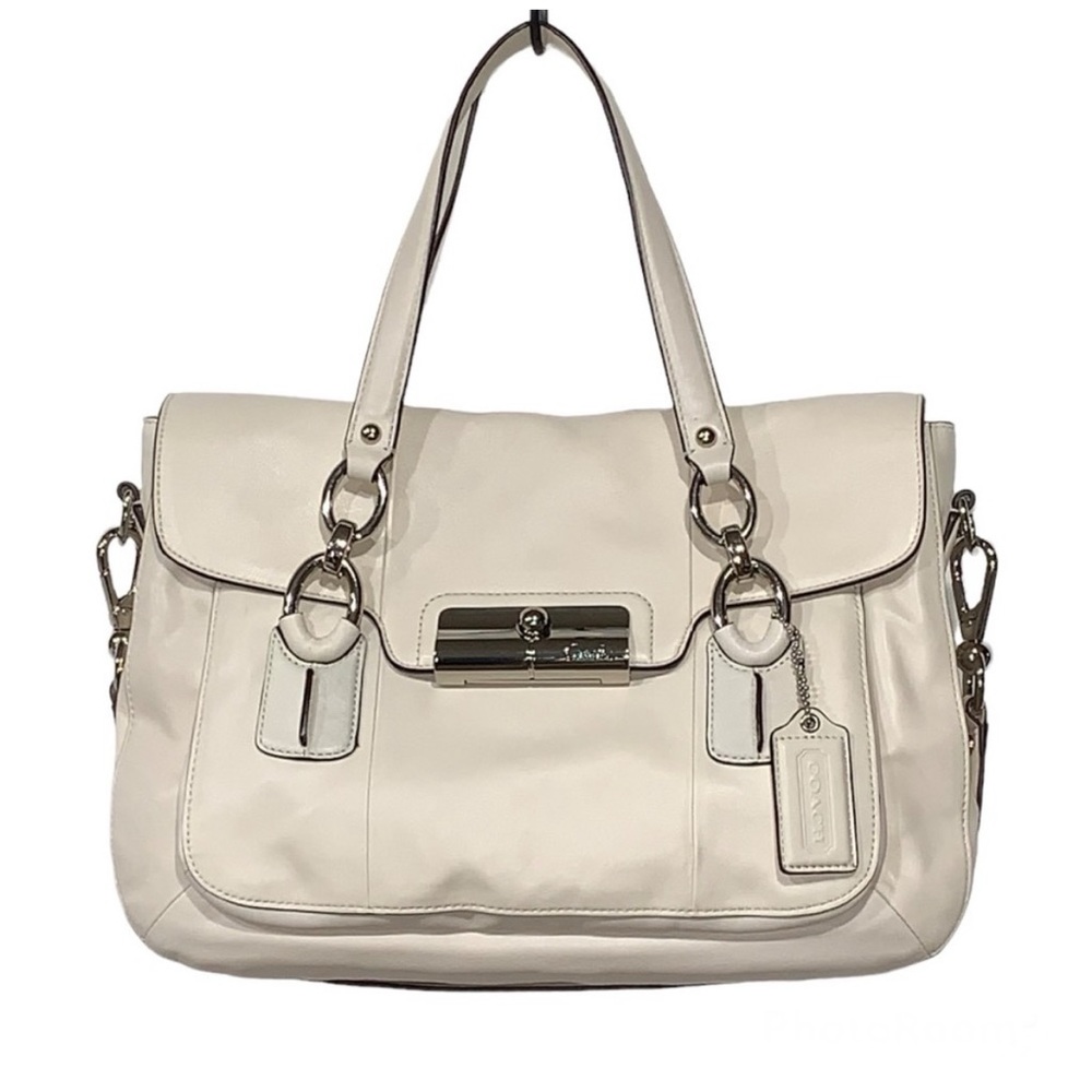 Coach Kristen Satchel Bag Classic Quiet Luxury Timeless Design Bone - Picture 2 of 15